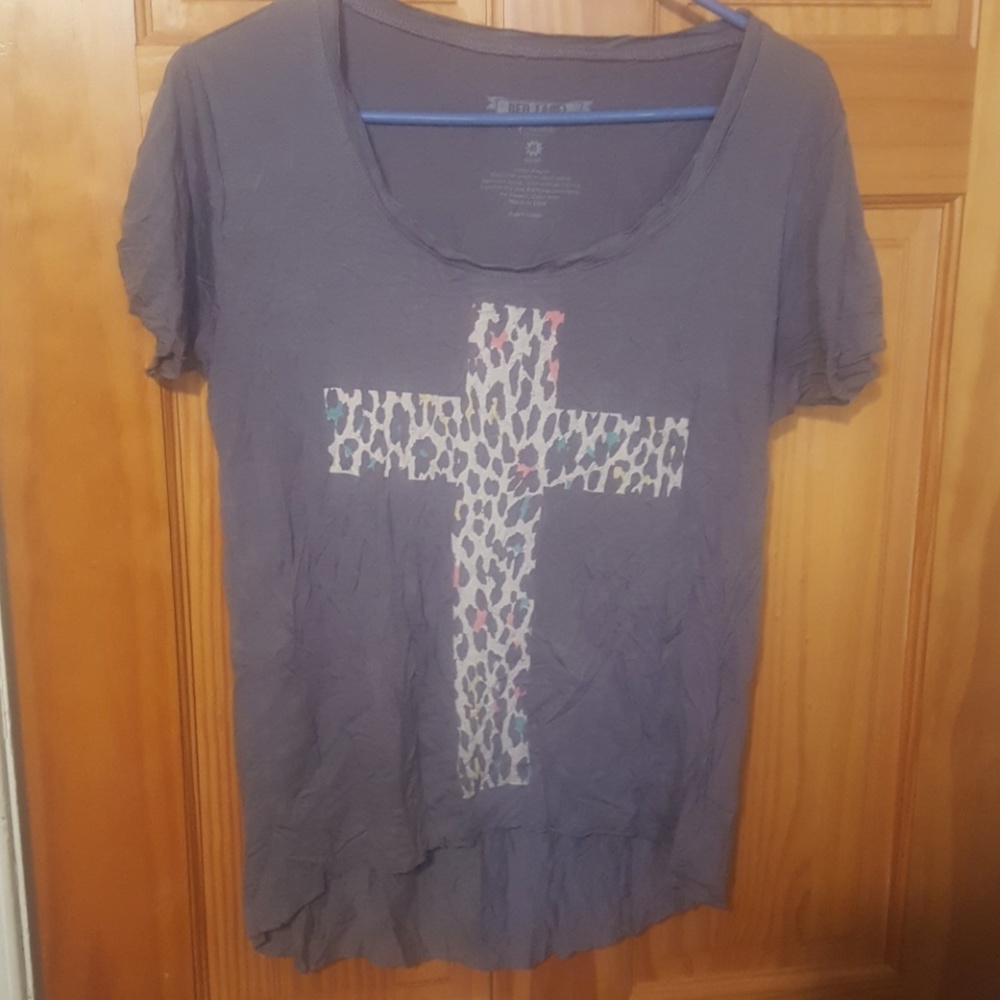 Red Label Women's Christ Tops Gray Size Medium
